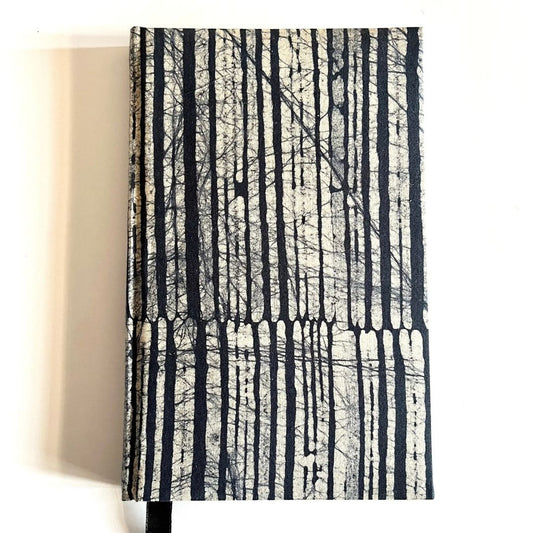 INDIGO STRIPES- Batik Print Handmade Diary