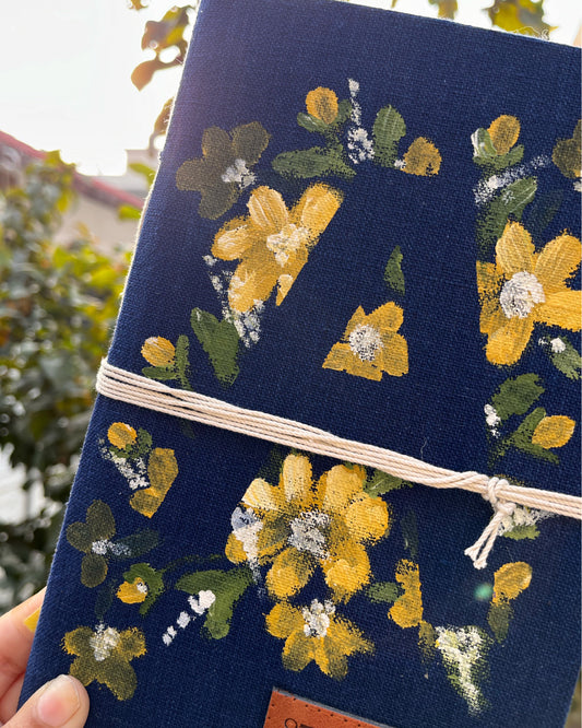 Personalised Initial 'A' Hand Painted Handwoven Diary