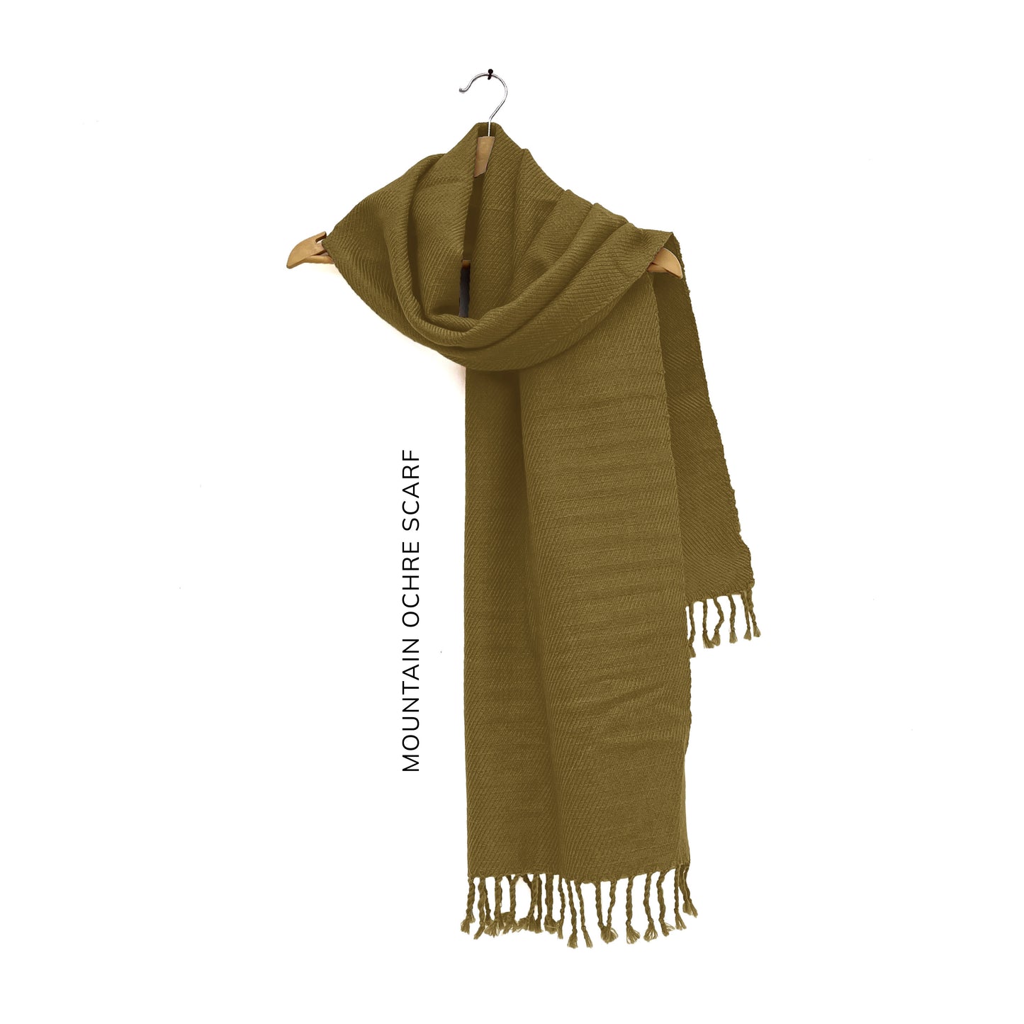 Mountain Ochre Scarf- 100% Merino Wool