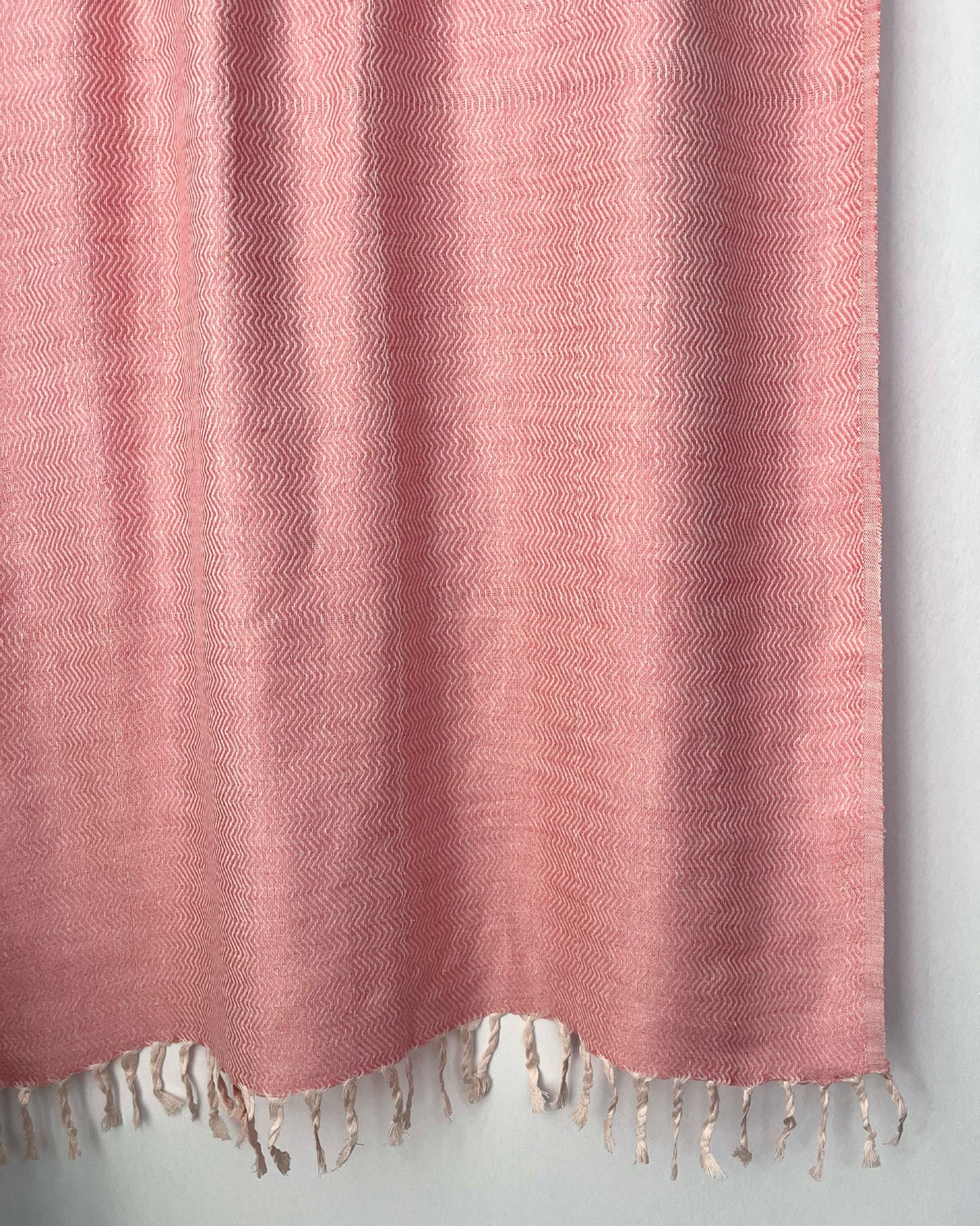Peach Wave Handwoven Eri Silk Stole
