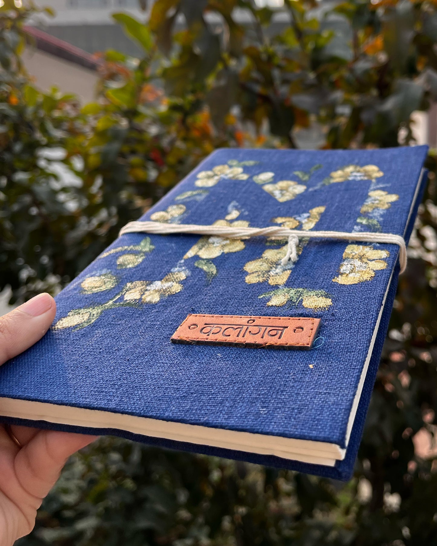 Personalised Initial 'M' Hand Painted Handwoven Diary
