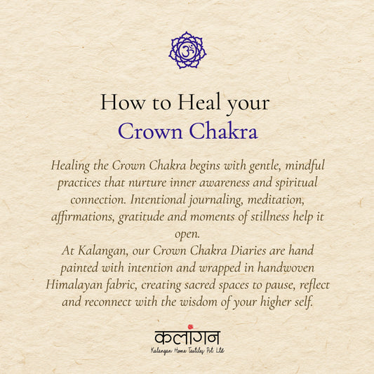 Crown Chakra Healing Diary | Hand-Painted Sahasrara Journal