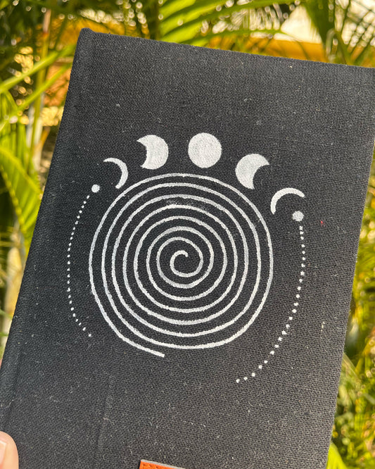 Lunar Spiral | Hand-Painted Mindfulness Journal
