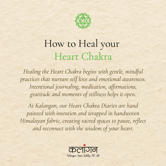 Heart Chakra Healing Diary | Hand-Painted Anahata Journal