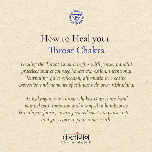 Throat Chakra Healing Diary | Hand-Painted Vishuddha Journal