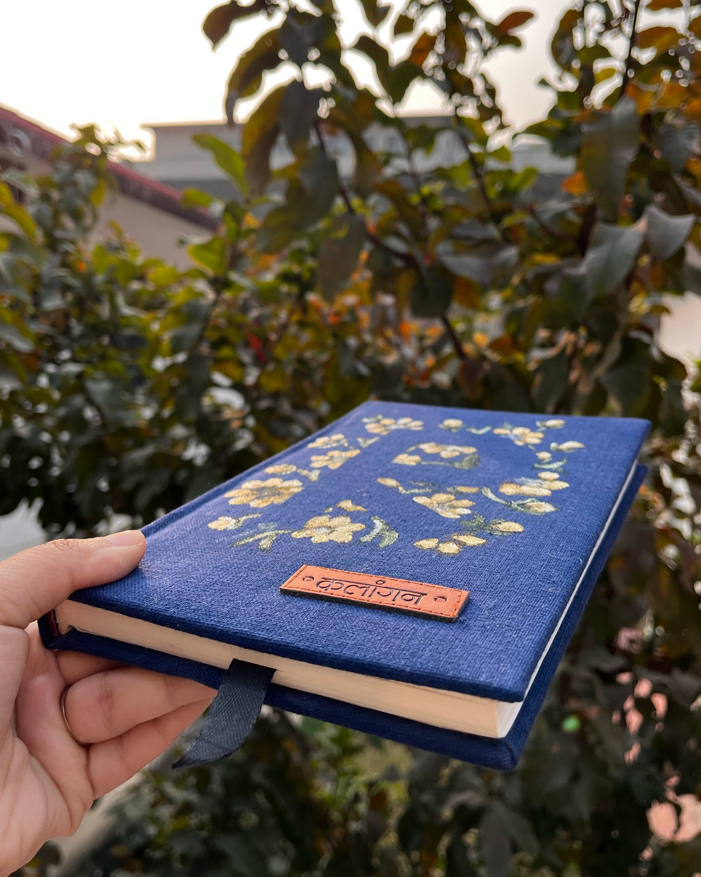 Personalised Initial 'R' Hand Painted Handwoven Diary