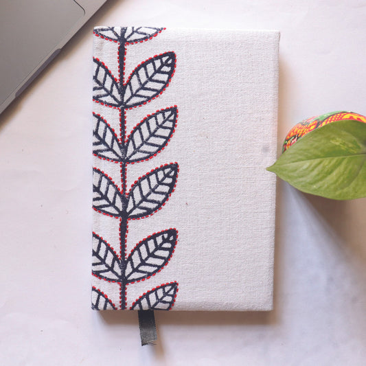 GARDEN CHIC- Hand Embroidered Block Print Handmade Diary