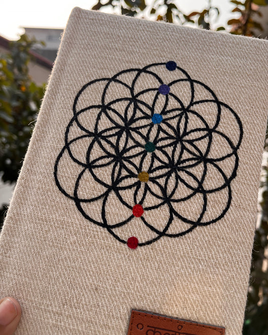 Flower Of Life | Hand-Painted Seven Chakra Healing Journal