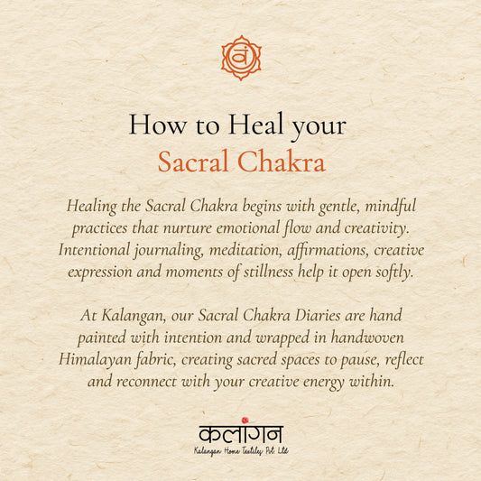 Sacral Chakra Healing Diary | Hand-Painted Svadhisthana Journal