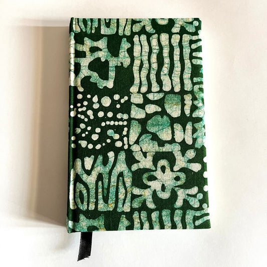 GREEN CROSSBAR- Batik Print Handmade Diary