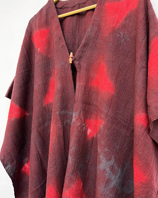 Autumn Earth Merino Wool Tie Dye Kaftan