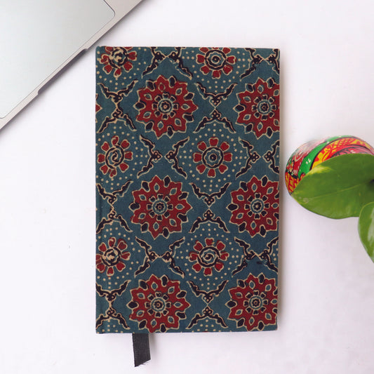 FLORAL ARRANGEMENT- Ajrakh Print Handmade Diary