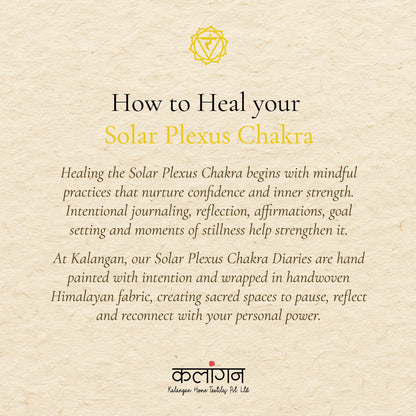 Solar Plexus Chakra Healing Diary | Hand-Painted Manipura Journal