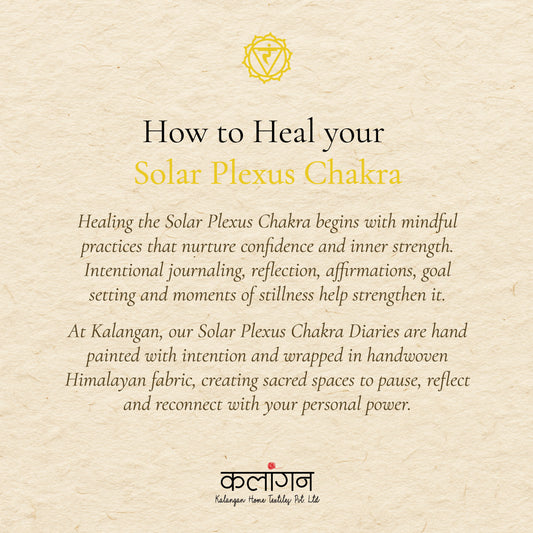 Solar Plexus Chakra Healing Diary | Hand-Painted Manipura Journal