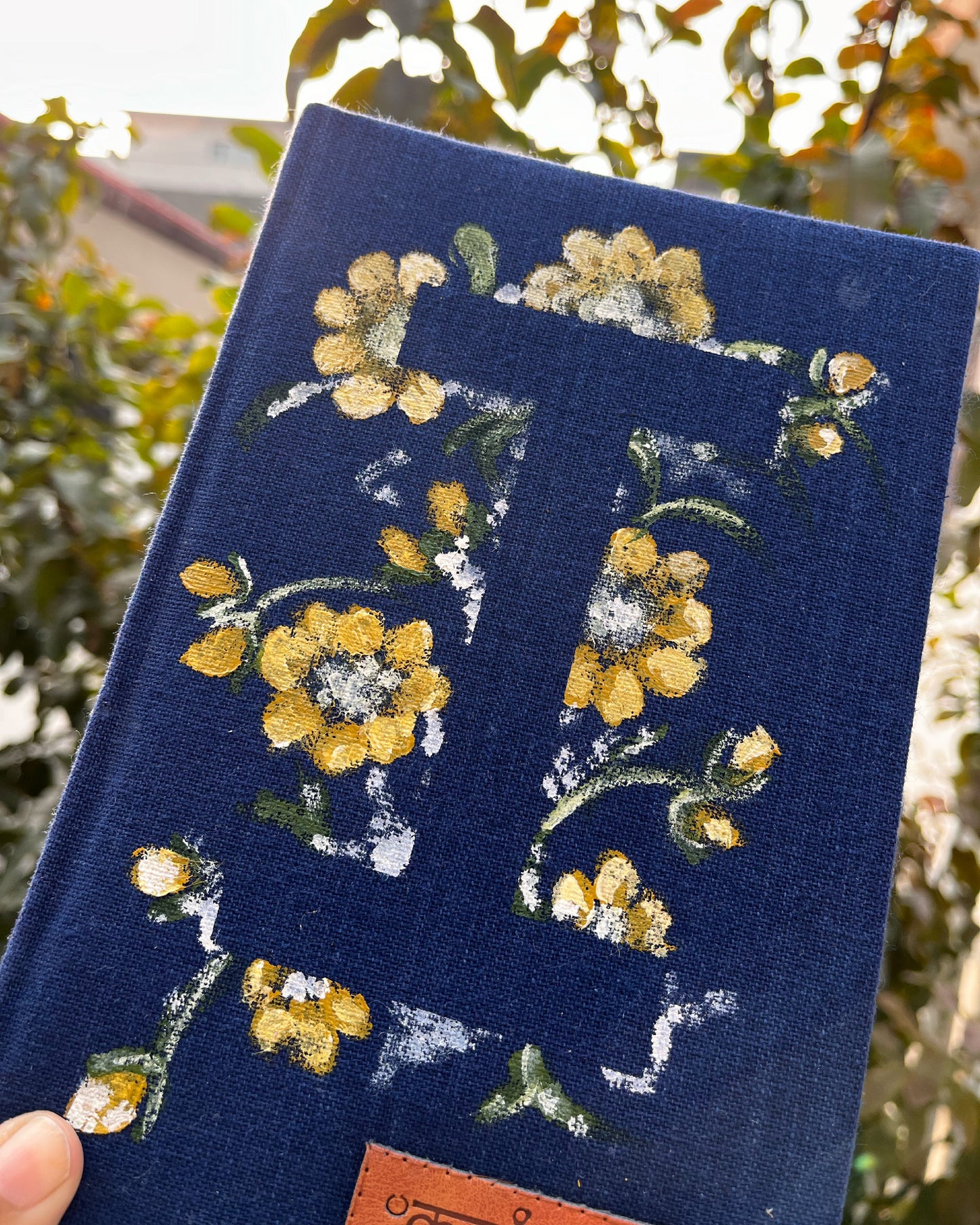 Personalised Initial 'I' Hand Painted Handwoven Diary