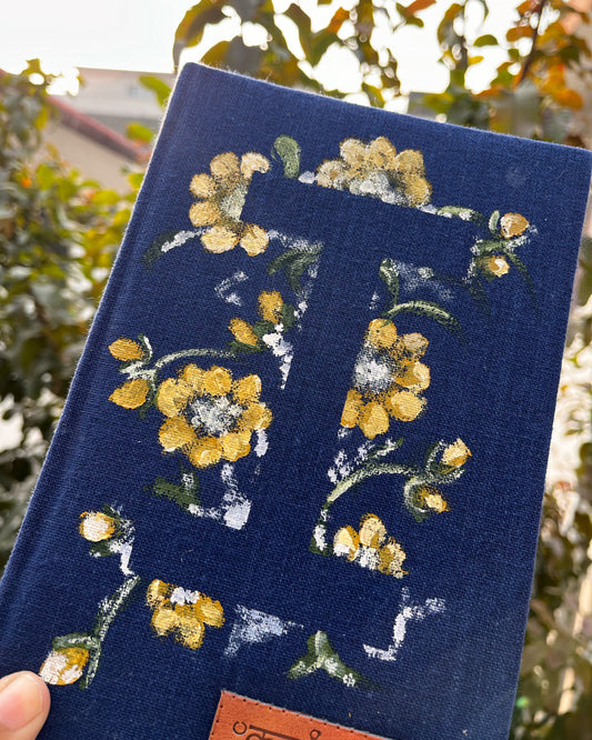 Personalised Initial 'I' Hand Painted Handwoven Diary