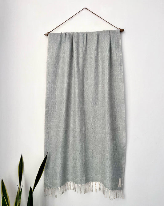 Cloud Blue Handwoven Stole