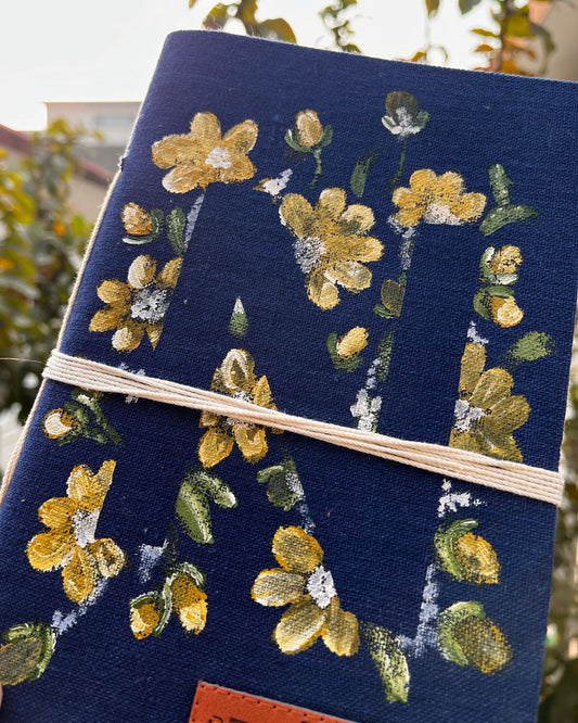 Personalised Initial 'N' Hand Painted Handwoven Diary