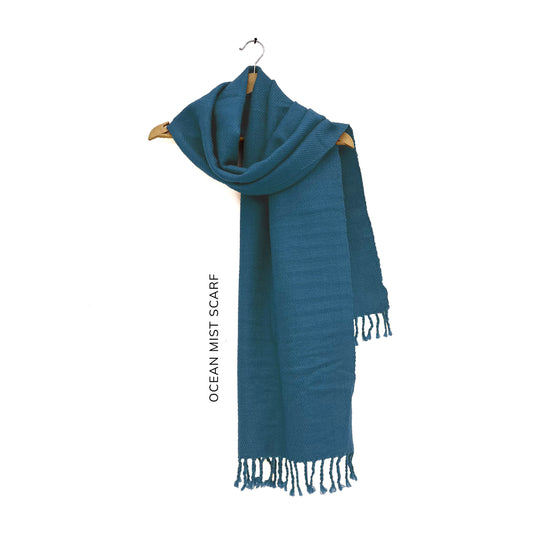 Ocean Mist Scarf- 100% Merino Wool