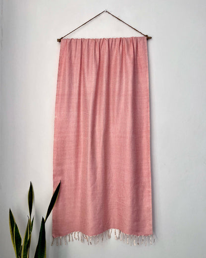 Peach Wave Handwoven Eri Silk Stole
