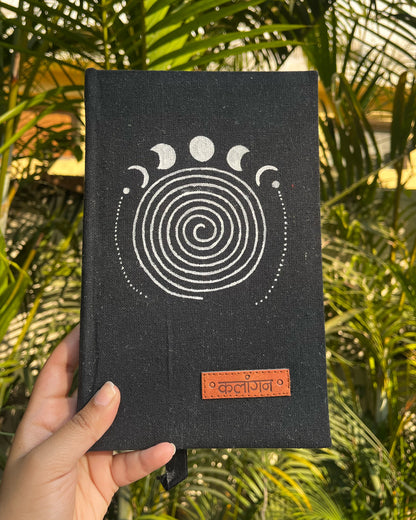 Lunar Spiral | Hand-Painted Mindfulness Journal