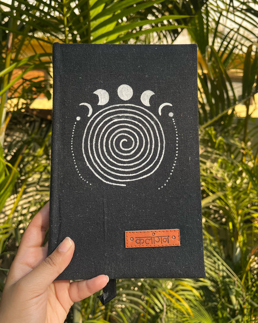 Lunar Spiral | Hand-Painted Mindfulness Journal