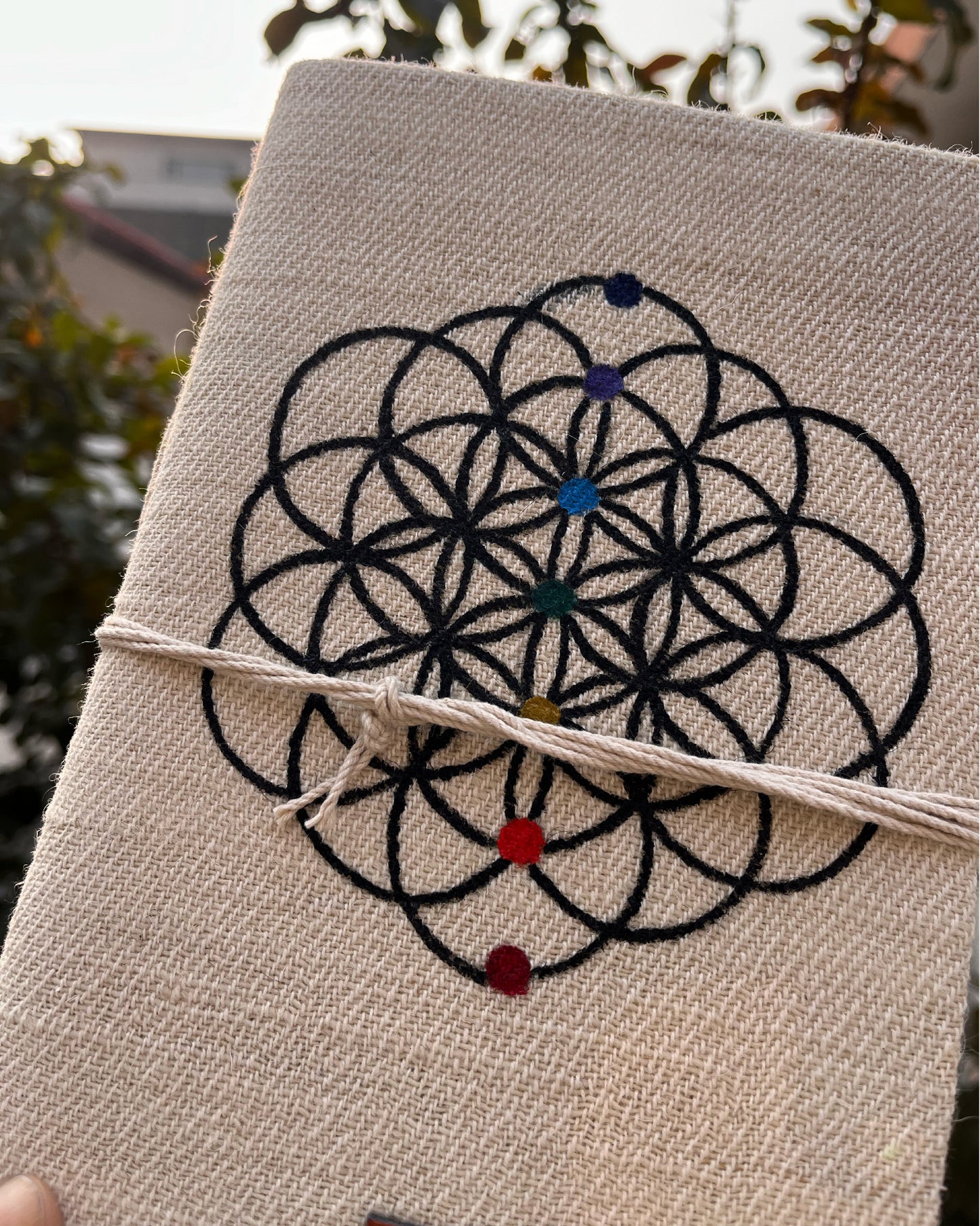 Flower Of Life | Hand-Painted Seven Chakra Healing Journal