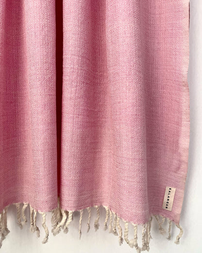 Valley Pink Merino Wool Shawl
