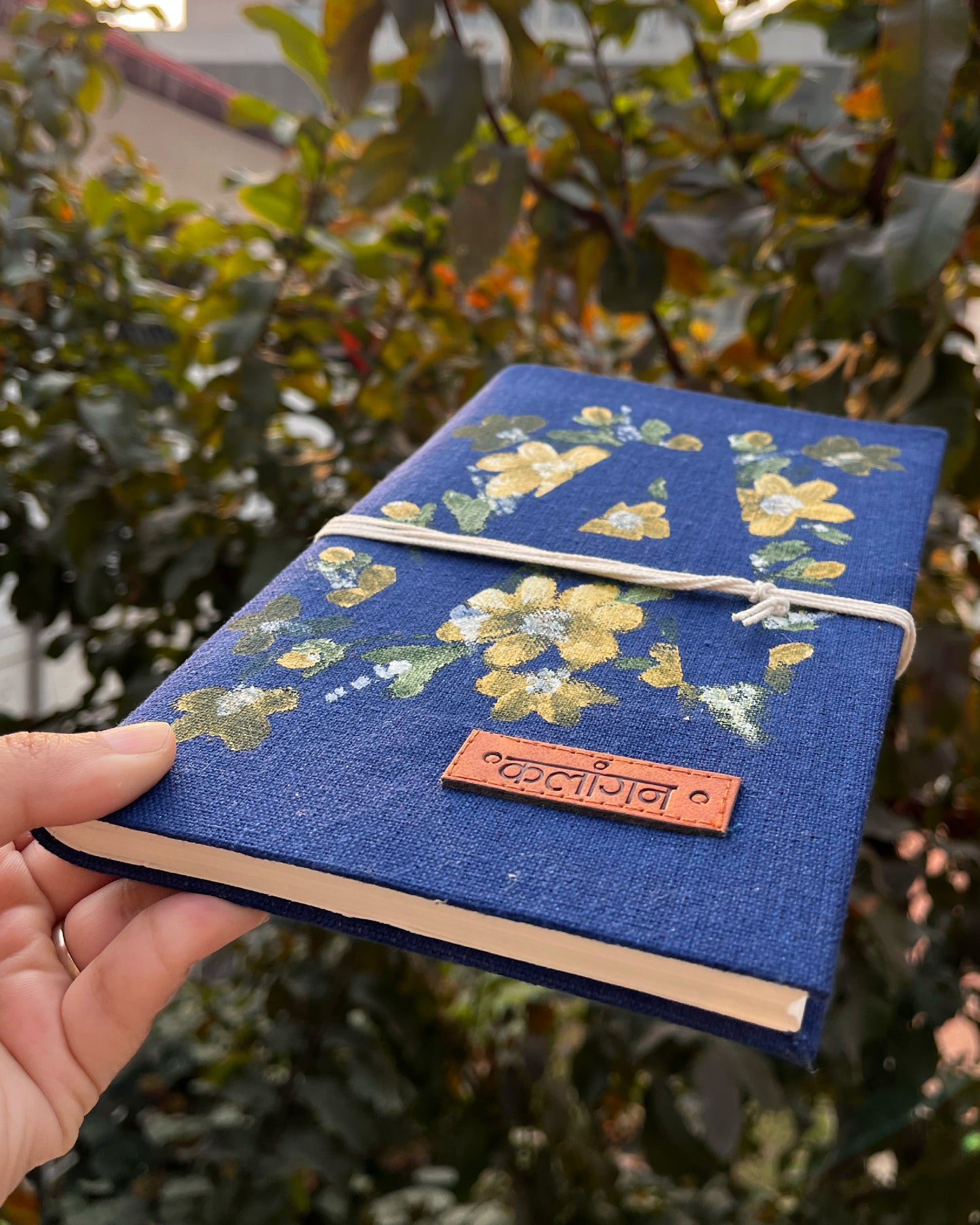 Personalised Initial 'A' Hand Painted Handwoven Diary
