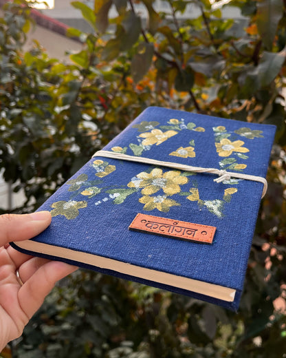 Personalised Initial 'A' Hand Painted Handwoven Diary
