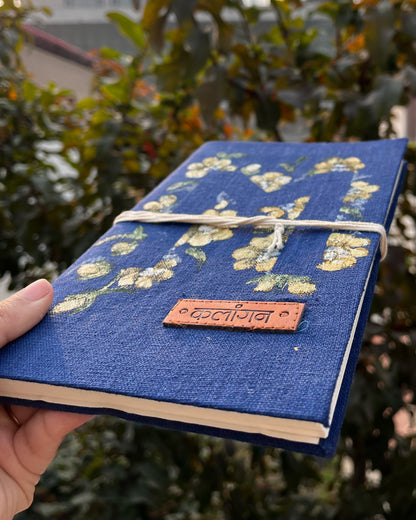 Personalised Initial 'M' Hand Painted Handwoven Diary