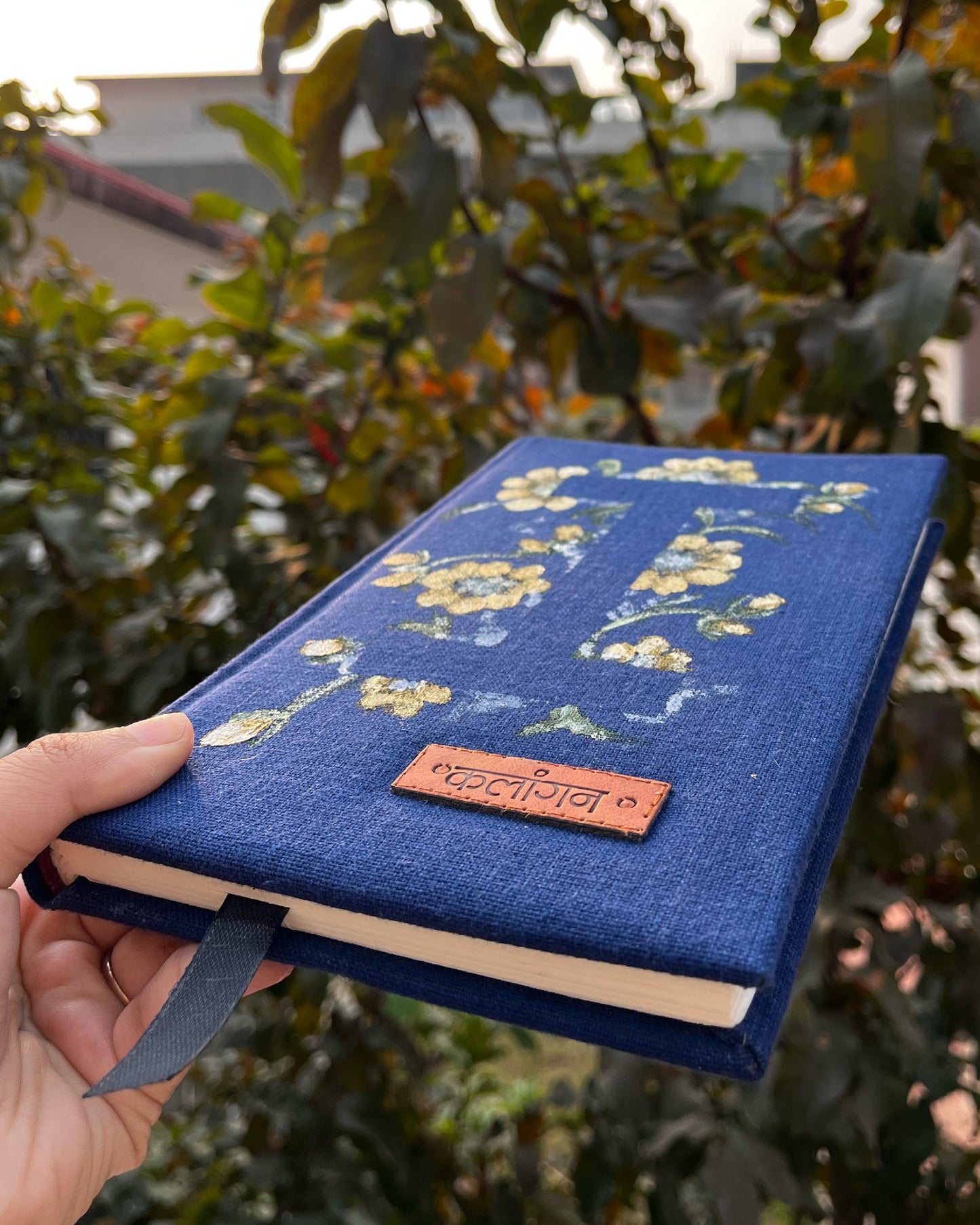 Personalised Initial 'I' Hand Painted Handwoven Diary