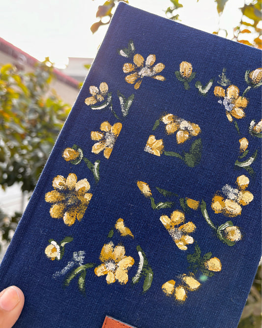 Personalised Initial 'R' Hand Painted Handwoven Diary