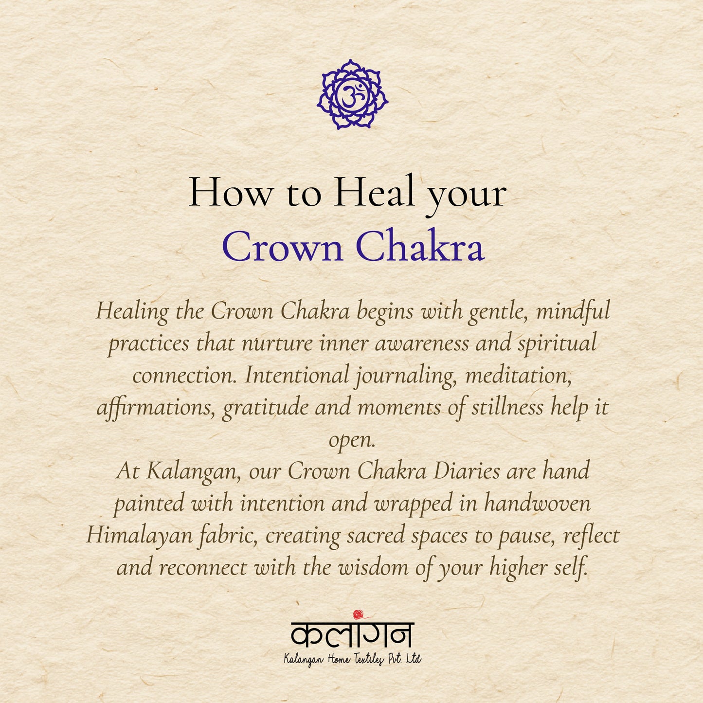 Crown Chakra Healing Diary | Hand-Painted Sahasrara Journal