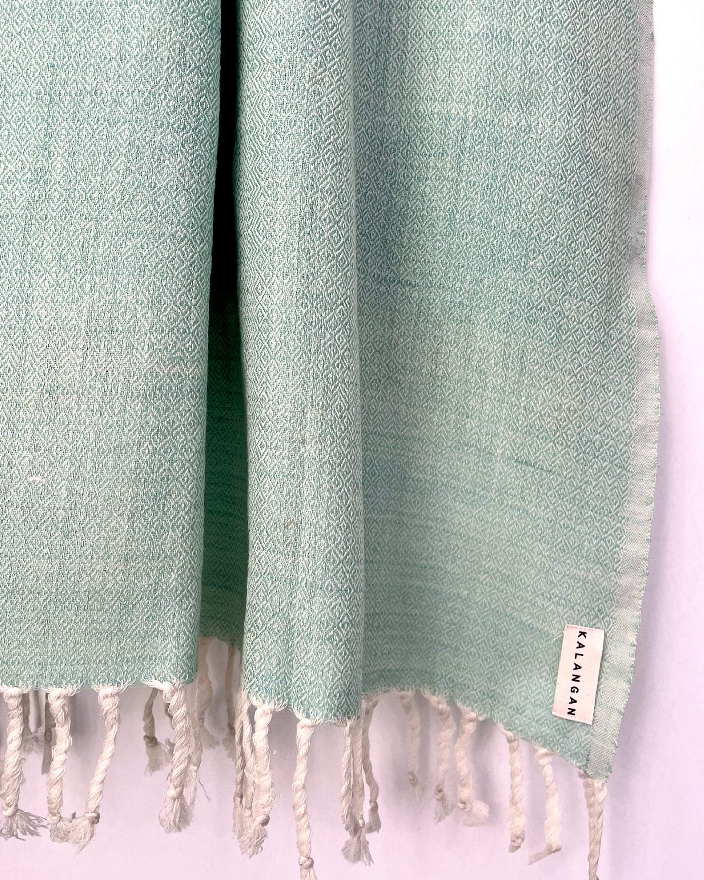 Glacier Aqua Merino Wool Shawl