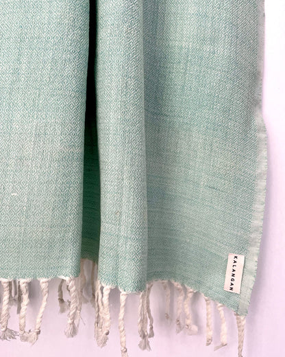 Glacier Aqua Merino Wool Shawl