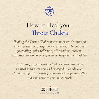 Throat Chakra Healing Diary | Hand-Painted Vishuddha Journal