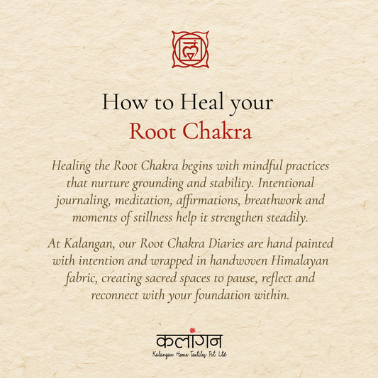 Root Chakra Healing Diary | Hand-Painted Muladhara Journal