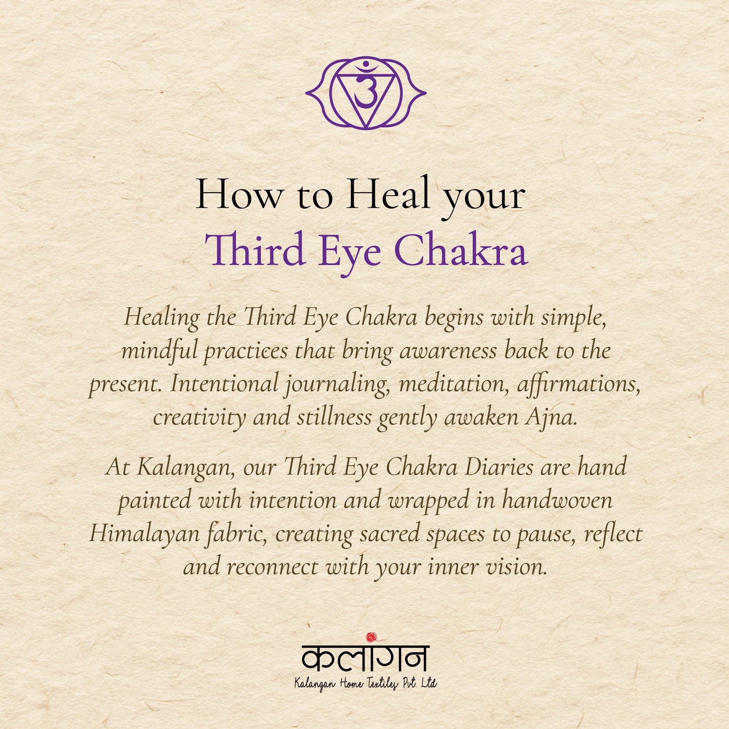 Third-Eye Chakra Healing Diary | Hand-Painted Ajna Journal