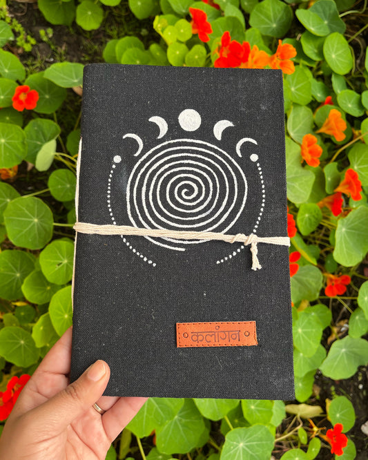 Lunar Spiral | Hand-Painted Mindfulness Journal