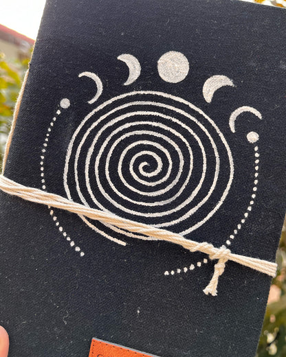 Lunar Spiral | Hand-Painted Mindfulness Journal