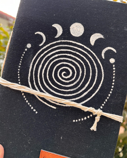 Lunar Spiral | Hand-Painted Mindfulness Journal