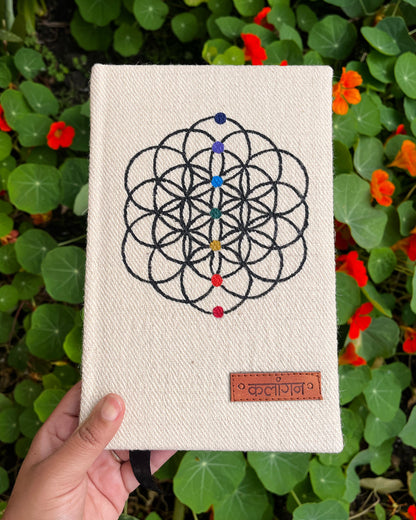 Flower Of Life | Hand-Painted Seven Chakra Healing Journal