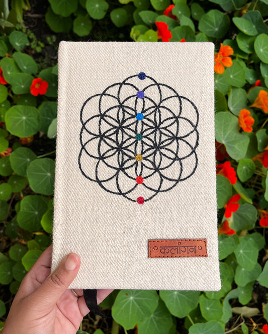 Flower Of Life | Hand-Painted Seven Chakra Healing Journal