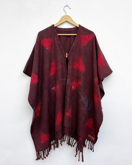 Autumn Earth Merino Wool Tie Dye Kaftan