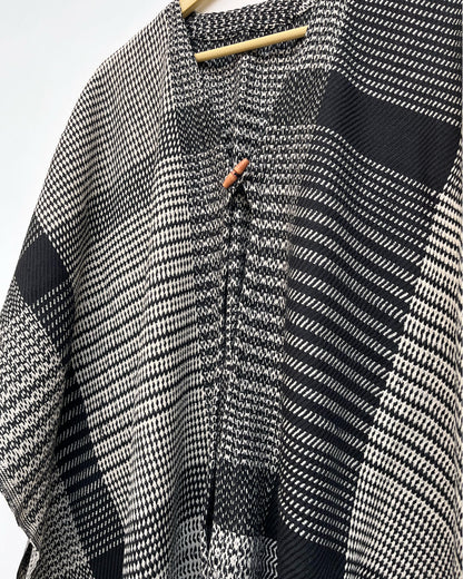 Shadow Check Merino Wool Handwoven Kaftan