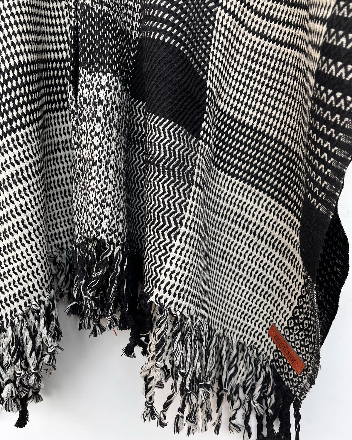 Shadow Check Merino Wool Handwoven Kaftan