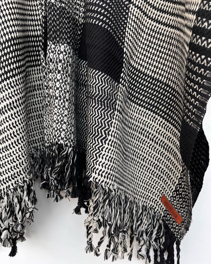 Shadow Check Merino Wool Handwoven Kaftan
