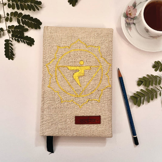 Solar Plexus Chakra Healing Diary | Hand-Painted Manipura Journal