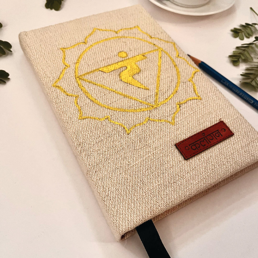 Solar Plexus Chakra Healing Diary | Hand-Painted Manipura Journal